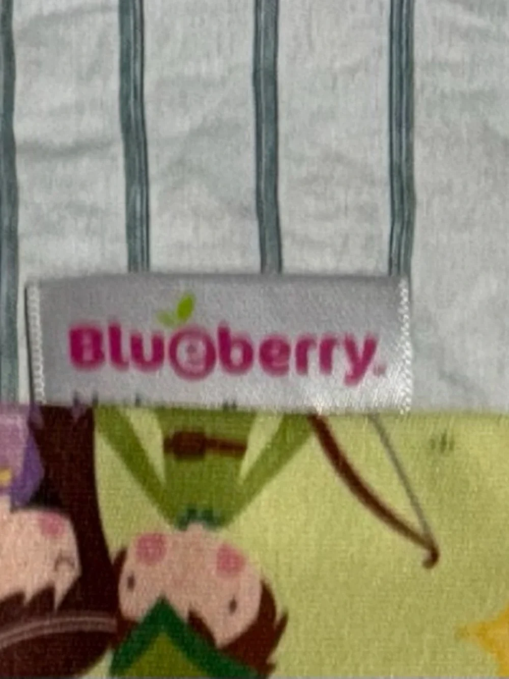 Medieval Cartoon Print Zipper Pouch - Lime Green Tag/Blueberry